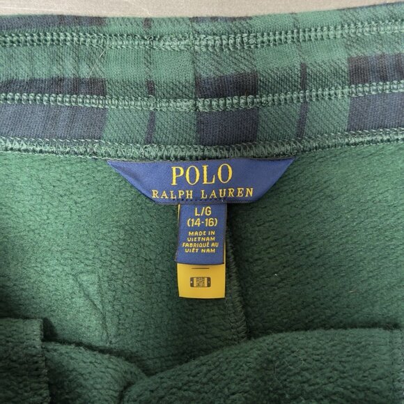 Polo Ralph Lauren Seasonal Fleece-Isposhawl Plaid‎ Green Blue Set Boys L (14/16) - Picture 11 of 12